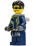 LEGO agt004 Agent Chase - Dual Sided Head, Neck Bracket